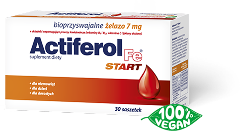 Actiferol Fe Start - bioprzyswajalne żelazo 7 mg - packshot
