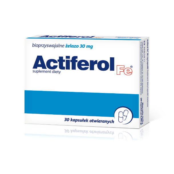 Actiferol - bioprzyswajalne żelazo w kapsułkach