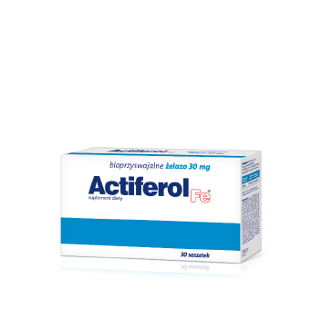 Actiferol - bioprzyswajalne żelazo w saszetkach